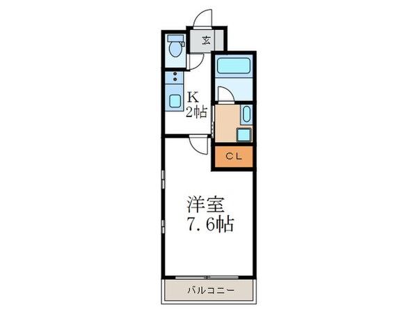 ﾍﾞﾗｼﾞｵ京都西院ｳｴｽﾄｼﾃｨ(504)の物件間取画像